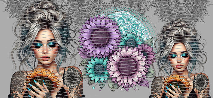 16oz Sunflower Girl-SU-177